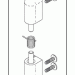 DRAGER • HILL-ROM • AIR SHIELDS REPLACEMENT PIVOT HINGE (ACCESS DOOR)