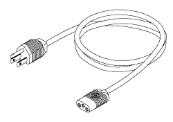 POWER CORDS, PLUGS AND CONNECTORS REPLACEMENT POWER CORD (7A @ 125VAC, 8 ft.)