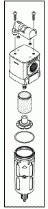 AIR TECHNIQUES REPLACEMENT PARTICLE FILTER ASSEMBLY