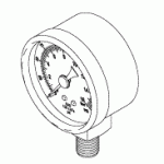 JUN-AIR REPLACEMENT PRESSURE GAUGE (230 PSI)