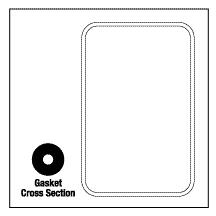 GETINGE/CASTLE REPLACEMENT DOOR GASKET (24" X 36")