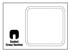 GETINGE/CASTLE REPLACEMENT DOOR GASKET (20" x 20")