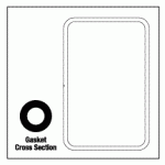 GETINGE/CASTLE REPLACEMENT DOOR GASKET (24" x 36")