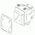 GENDEX REPLACEMENT PUSH BUTTON SWITCH (WHITE)