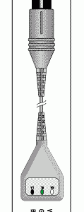 COROMETRICS (GE) REPLACEMENT PATIENT CABLE-3 LEAD DIN