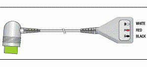 PHYSIO CONTROL/MEDTRONIC REPLACEMENT PATIENT CABLE - 3 LEAD DIN