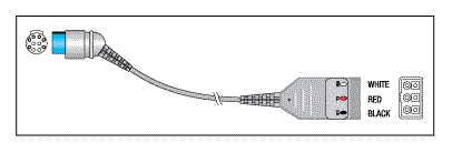 BURDICK/SIEMENS REPLACEMENT PATIENT CABLE - 3 LEAD DUAL