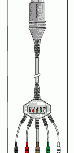 BURDICK/SIEMENS REPLACEMENT PATIENT CABLE - 5 LEAD FIXED PIN
