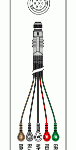 ACCUCORE/PIC/VITALCOM REPLACEMENT TELEMETRY CABLE - 5 LEAD SNAP