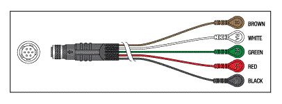 MIDMARK® REPLACEMENT HOLTER CABLE - 5 LEAD FIXED SNAP
