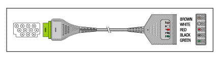 MARQUETTE/GE MEDICAL REPLACEMENT PATIENT CABLE-5 LEAD DUAL