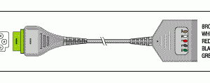 MARQUETTE/GE MEDICAL REPLACEMENT PATIENT CABLE-5 LEAD DUAL