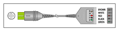 SPACE LABS REPLACEMENT PATIENT CABLE-5 LEAD DUAL