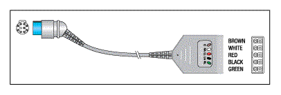 DATEX REPLACEMENT PATIENT CABLE - 5 LEAD DUAL