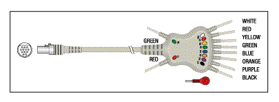 QUINTON REPLACEMENT PATIENT CABLE-10 LEAD FIXED SNAP