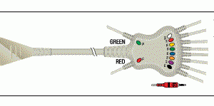 MARQUETTE/GE MEDICAL REPLACEMENT PATIENT CABLE-10 LEAD FIXED BANANA
