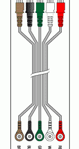 HEWLETT PACKARD/AGILENT/ZYMED/PHILIPS MEDICAL REPLACEMENT 5 LEADWIRE SET DISPOSABLE 30" DUAL/SNAP