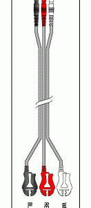 HEWLETT PACKARD/AGILENT/ZYMED/PHILIPS MEDICAL REPLACEMENT 3 LEADWIRE SET DISPOSABLE 24" DIN/PINCH