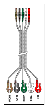 HEWLETT PACKARD/AGILENT/ZYMED/PHILIPS MEDICAL REPLACEMENT 5 LEADWIRE SET DISPOSABLE 24" DIN/PINCH