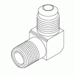 MIDMARK® - RITTER REPLACEMENT ELBOW FITTING (1/8" MPT X 1/4" SAE-45°)