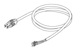 PELTON & CRANE REPLACEMENT INDUSTRIAL GRADE POWER CORD (13A @ 125VAC, WITH TERMINALS, 8 ft.)