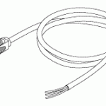S.S. WHITE REPLACEMENT POWER CORD WITHOUT CONNECTORS (13A @ 125VAC, 8 ft.)