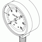 PELTON & CRANE REPLACEMENT PRESSURE GAUGE