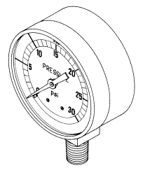 PELTON & CRANE REPLACEMENT PRESSURE GAUGE