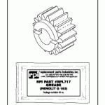 PELTON & CRANE REPLACEMENT TRAVERSE GEAR (SINGLE)