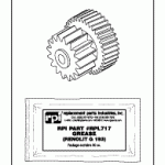 PELTON & CRANE REPLACEMENT TRAVERSE GEAR (DOUBLE)
