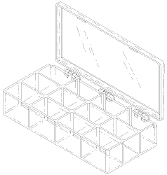 KITS REPLACEMENT 12-COMPARTMENT STORAGE CASE