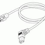 SCICAN REPLACEMENT POWER CORD (15A @ 125VAC, LEFT ANGLE, 6 ft.)