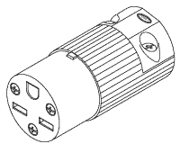 POWER CORDS, PLUGS AND CONNECTORS REPLACEMENT INDUSTRIAL GRADE FEMALE CONNECTOR (15A @ 250VAC, NEMA 6-15R) 1 POWER CORDS, PLUGS AND CONNECTORS REPLACEMENT INDUSTRIAL GRADE FEMALE CONNECTOR (15A @ 250VAC, NEMA 6-15R)