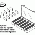 ACCESSORIES AND SUPPLIES REPLACEMENT 16 ADJUSTABLE COMPARTMENT STORAGE CASE