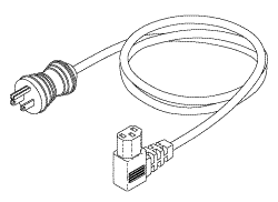 POWER CORDS, PLUGS AND CONNECTORS REPLACEMENT HOSPITAL GRADE POWER CORD (15A @ 125VAC, RIGHT ANGLE, 8 ft.)