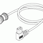 POWER CORDS, PLUGS AND CONNECTORS REPLACEMENT HOSPITAL GRADE POWER CORD (15A @ 125VAC, RIGHT ANGLE, 25 ft.)