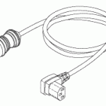POWER CORDS, PLUGS AND CONNECTORS REPLACEMENT HOSPITAL GRADE POWER CORD (15A @ 125VAC, DOWN ANGLE, 8 ft.)