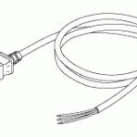 POWER CORDS, PLUGS AND CONNECTORS REPLACEMENT HOSPITAL GRADE POWER CORD WITHOUT CONNECTORS (10A @ 220VAC, 8 ft.)