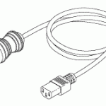 DENTSPLY REPLACEMENT HOSPITAL GRADE POWER CORD (13A @ 125VAC, 1.5 ft.)