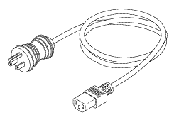 DENTSPLY REPLACEMENT HOSPITAL GRADE POWER CORD (13A @ 125VAC, 3 ft.)