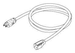POWER CORDS, PLUGS AND CONNECTORS REPLACEMENT HOSPITAL GRADE EXTENSION CORD (15A @ 125VAC, 8 ft.)
