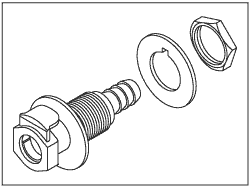 PELTON & CRANE REPLACEMENT FEMALE QUICK CONNECT FITTING (GREY)