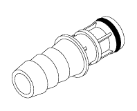 PELTON & CRANE REPLACEMENT MALE QUICK CONNECT FITTING (GREY)