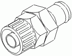 PELTON & CRANE REPLACEMENT MALE QUICK CONNECT FITTING (WHITE)