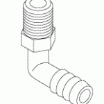 PELTON & CRANE REPLACEMENT ELBOW FITTING (3/8" BARB)