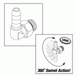 TUTTNAUER® REPLACEMENT SWIVEL ELBOW (6MM BARB x 1/8" MALE BSPP)