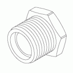 APOLLO/MIDMARK REPLACEMENT ADAPTOR (3/8 FPT x 1/2 MPT)