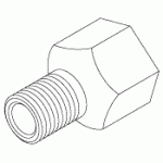 PLUMBING REPLACEMENT ADAPTOR (1/8" MPT x 1/4" FPT)