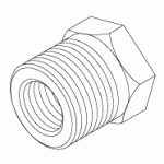 PLUMBING REPLACEMENT ADAPTOR (1/8" FPT x 3/8" MPT)