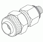 DENTSPLY REPLACEMENT POLYFLO FITTING (1/4" TUBE x #10-32 MALE)